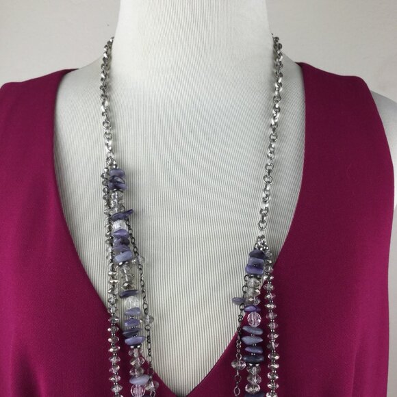 Chico's Bead Necklace and Bead Stretch Bracelet - Picture 2 of 11